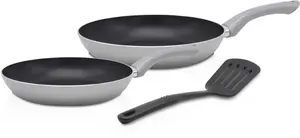 Набор сковород Krüger с лопаткой, серый