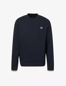Базовый свитшот с круглым вырезом - синий Fred Perry, темно-синий
