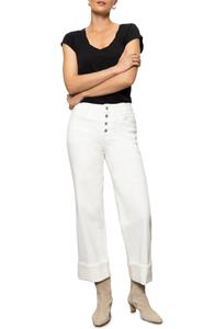 Луна Прямые джинсы с манжетами в отбеленном белом Sanctuary