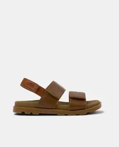 Детские сандалии Brutus с застежкой-липучкой Camper, коричневый