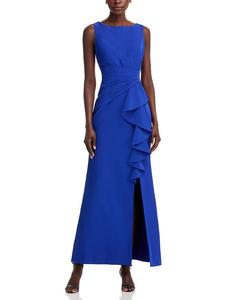 Платье Eliza J без рукавов с каскадными оборками, синий