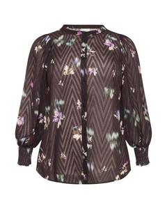 KAFFE CURVE Рубашка в цвете мокко