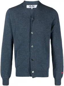 Кардиган с V-образным вырезом Comme Des Garçons Play, синий