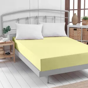 Простыня Dream Sleep Fine Flannel Box Spring на резинке 200x200 см, цвет ванильный Traumschlaf