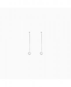 Серьги-подвески с жемчугом, покрытые 14-каратным золотом Идеальный подарок на праздник Bearfruit Jewelry, White gold