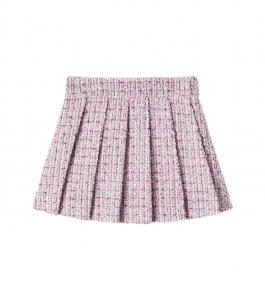 Юбка-плиссе из букле Self-Portrait Kids, розовый