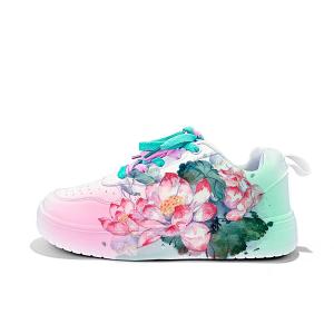 Кеды, обувь для скейтборда унисекс с низким верхом Cold Cicadas Yesterday, белый/синий/зеленый