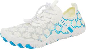 Водонепроницаемая обувь для женщин и мужчин, дышащие сетчатые кроссовки для бега, регулируемая обувь для ходьбы, повседневная спортивная обувь для активного отдыха Generic, синий