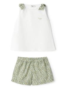 Комплект шорт Il Gufo с цветочным принтом, белый