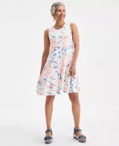 Женское печатное платье без рукавов Flip-Flop Style & Co, загар/бежевый