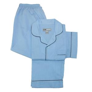 Мужской однотонный пижамный комплект с короткими рукавами и длинными штанинами Ten West Apparel, светло-голубой