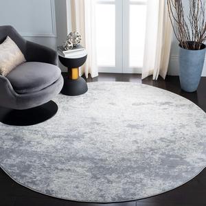 Ковер SAFAVIEH, 92 x 92 см, Brentwood Collection Grey/Ivory BNT822H современный абстрактный без ворса для гостиной спальни