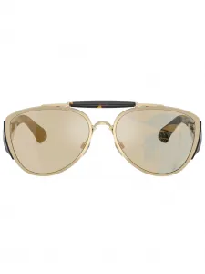 Солнцезащитные очки-пилоты черепаховой расцветки Burberry Eyewear, золотой