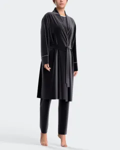 Длинный женский халат из бархата Impetus, светло-голубой