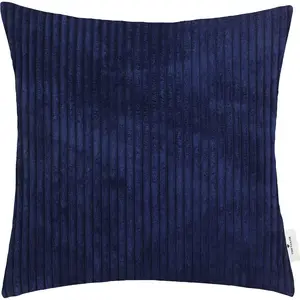 Декоративная подушка Big Corduroy с эффектной молнией, наволочка без наполнителя, 1 штука Tom Tailor Home, Marine/dunkelblau/navy + unifarben