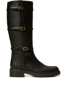 Сапоги с пряжками Twinset, черный