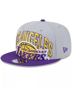 Мужская серо-фиолетовая бейсболка Los Angeles Lakers Tip-Off 9FIFTY Snapback в двухцветном исполнении New Era