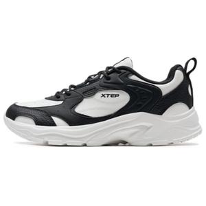 XTEP Нескользящие износостойкие низкие повседневные туфли мужские, черно-белые