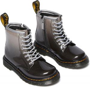 Dr. Martens unisex-child 1460 Glitter Junior (Toddler), Black