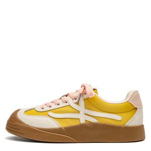 Женские нескользящие износостойкие низкие кроссовки для скейтбординга STAE, Yellow