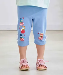 Детская коллекция ANPANMAN/Леггинсы с принтом яблок, длина 6 дюймов Anpanman Kids Collection, цвет Blue