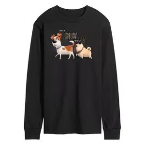 Мужская футболка с принтом "Тайная жизнь домашних животных" Licensed Character, черный