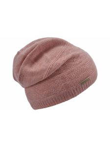Seeberger Розовая вязаная шапка
