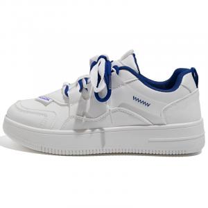 Aimilian Низкие женские кроссовки для скейтбординга, белые, синие