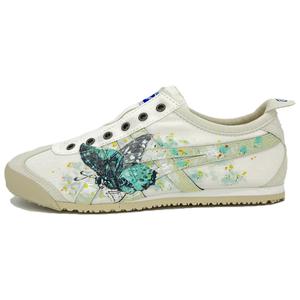 Onitsuka Tiger MEXICO 66 Противоскользящие и износостойкие дышащие низкие повседневные туфли унисекс белого и зеленого цвета