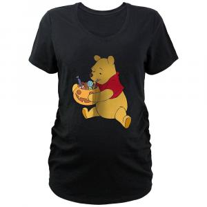 Футболка с рисунком для беременных Disney's Winnie The Pooh Candy Eater, черный