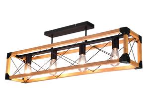 Светодиодный потолочный светильник meineWunschleuchte, 20x100x32 см, натуральный/черный