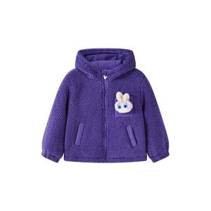 Детская утепленная курткас капюшоном, средней плотности Disney, фиолетовый
