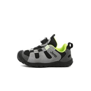 Нескользящие износостойкие низкие повседневные кроссовки для детей Jeep, серый/черный