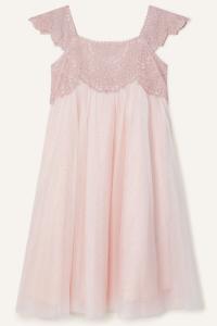 Розовое платье Estella с вышивкой Monsoon, розовый