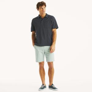 Мужская футболка-поло свободного кроя Nautica в полоску, цвет navy seas