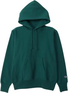 Мужская толстовка с капюшоном Champion REVERSE WEAVE (R) C3-Y132, с длинным рукавом, на флисовой подкладке, плотность 11,5 унций, хлопок производства США, темно-зеленый