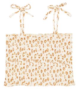 Укороченный хлопковый топ с принтом леопарда The New Society, Leo Print