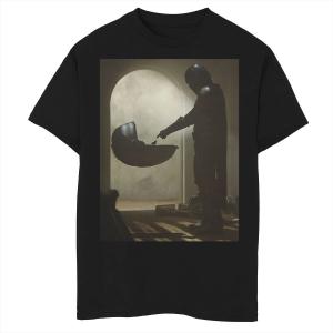 Футболка с графическим рисунком для мальчиков 8–20 лет, постер «Звездные войны, Мандалорец, ребенок, он же Малыш Йода», постер «Первая встреча» Star Wars