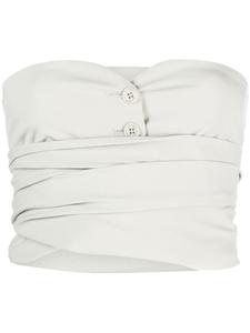 Philosophy Di Lorenzo Serafini укороченный топ с запахом, серый