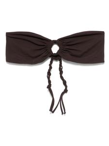 Jil Sander топ бикини без бретелей, коричневый