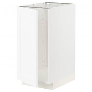 Тумба под шкафчик для мусорного ведра/мусорного бака, белая отделка Enköping/белое дерево, 40x60 см IKEA Metod
