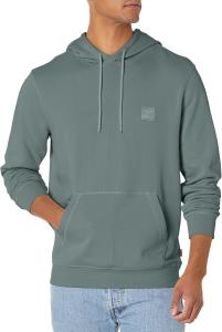 Толстовка с капюшоном BOSS, мужская, с логотипом-аппликацией, из френч-терри, хлопок, Goblin Green