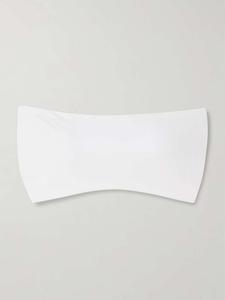 Бюстгальтер-Бандо Double Take из эластичного джерси с кружевной отделкой Commando, белый