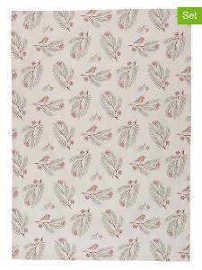 Clayre & Eef Комплект из 2 кухонных полотенец бежевого цвета - (Д)70 x (Ш)50 см