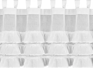 Штора 45x150 с ламбрекенами белая Eurofirany