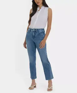 Женские джинсы Marilyn прямого кроя до щиколотки Nydj, синий