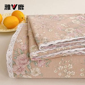 Yalu Комплект постельного белья из 3 предметов (простыня 160х230 см, 2 наволочки), двойной слой с кружевом, мягкий и дышащий