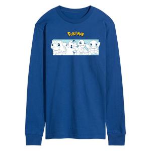 Мужская футболка с длинными рукавами и рисунком Pokemon Starters