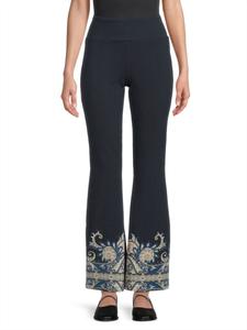 Леггинсы-клеш с высокой талией в римском стиле с узором пейсли Johnny Was, цвет Roman