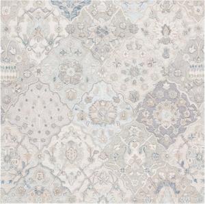 Ковер SAFAVIEH, 183 x 183 см, Glamour Collection, Grey & Blue, ручной работы из шерсти, идеален для помещений с высокой проходимостью в гостиной, спальне (GLM622F)